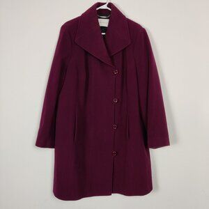 Windsmoor Women's Coat Size UK 20 Pink Wool Cashmere Barbiecore Warm Casual Chic